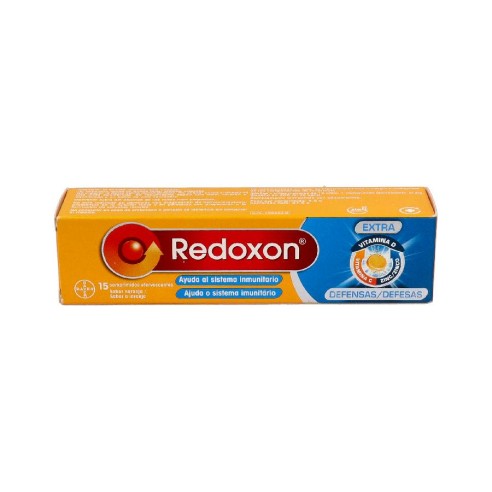 REDOXON EXTRA DEFENSAS VITAMINA C  ZINC  15 COMPRIMIDOS EFERVESCENTES SABOR NARANJA