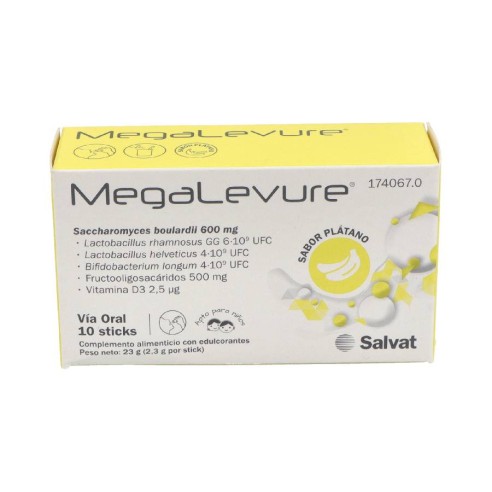 MEGALEVURE RESET  10 STICKS 2,3 G SABOR PLATANO