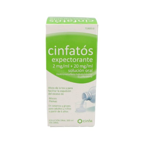 CINFATOS EXPECTORANTE 2 MG/ML  20 MG/ML SOLUCION ORAL 1 FRASCO 200 ML (PET)