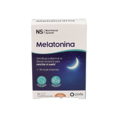 NS MELATONINA  1,95 MG 30 COMPRIMIDOS MASTICABLES SABOR NARANJA