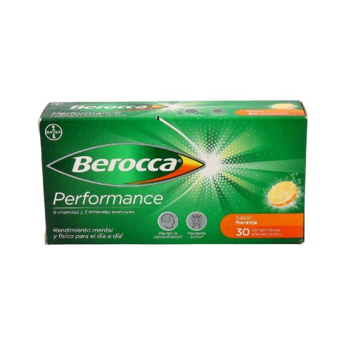 BEROCCA PERFORMANCE  30 COMPRIMIDOS EFERVESCENTES SABOR NARANJA