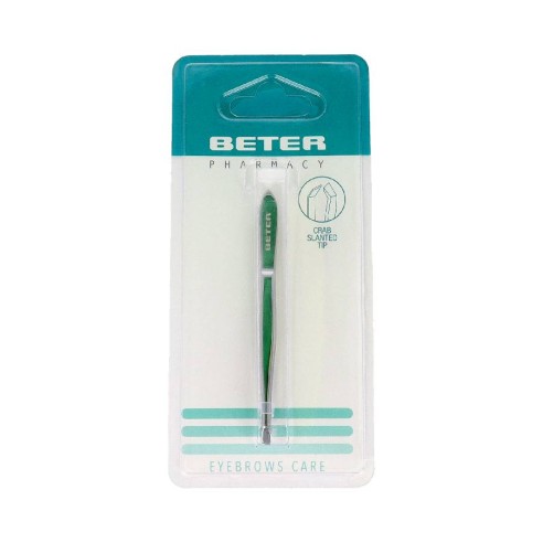 PINZAS DEPILAR BETER PUNTA CANGREJO CROMADA 9.3 CM