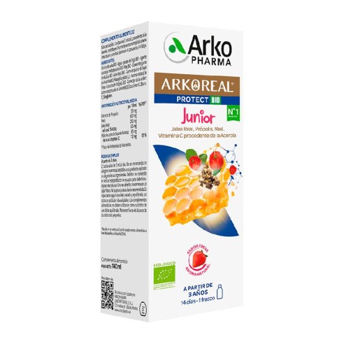 ARKOREAL JARABE PROTECT BIO  1 ENVASE 140 ML SABOR FRESA