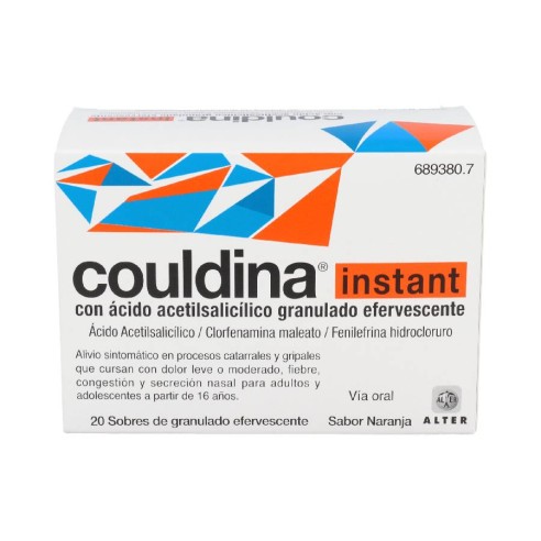 COULDINA INSTANT CON ACIDO ACETILSALICILICO 20 SOBRES GRANULADO EFERVESCENTE